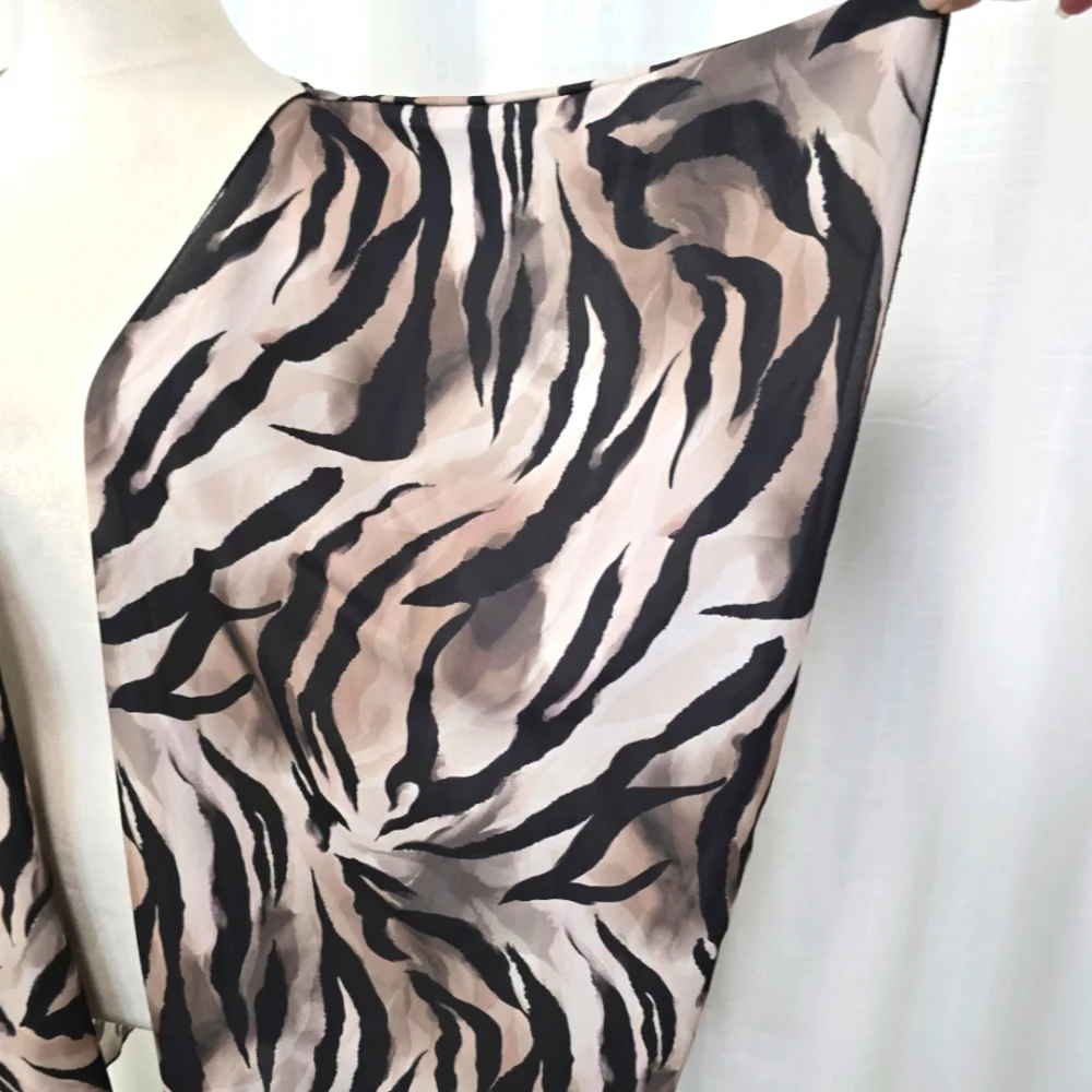 2/$30 Glance Tiger Print Kimono Coverup Womens‎ Size L Beach Resort